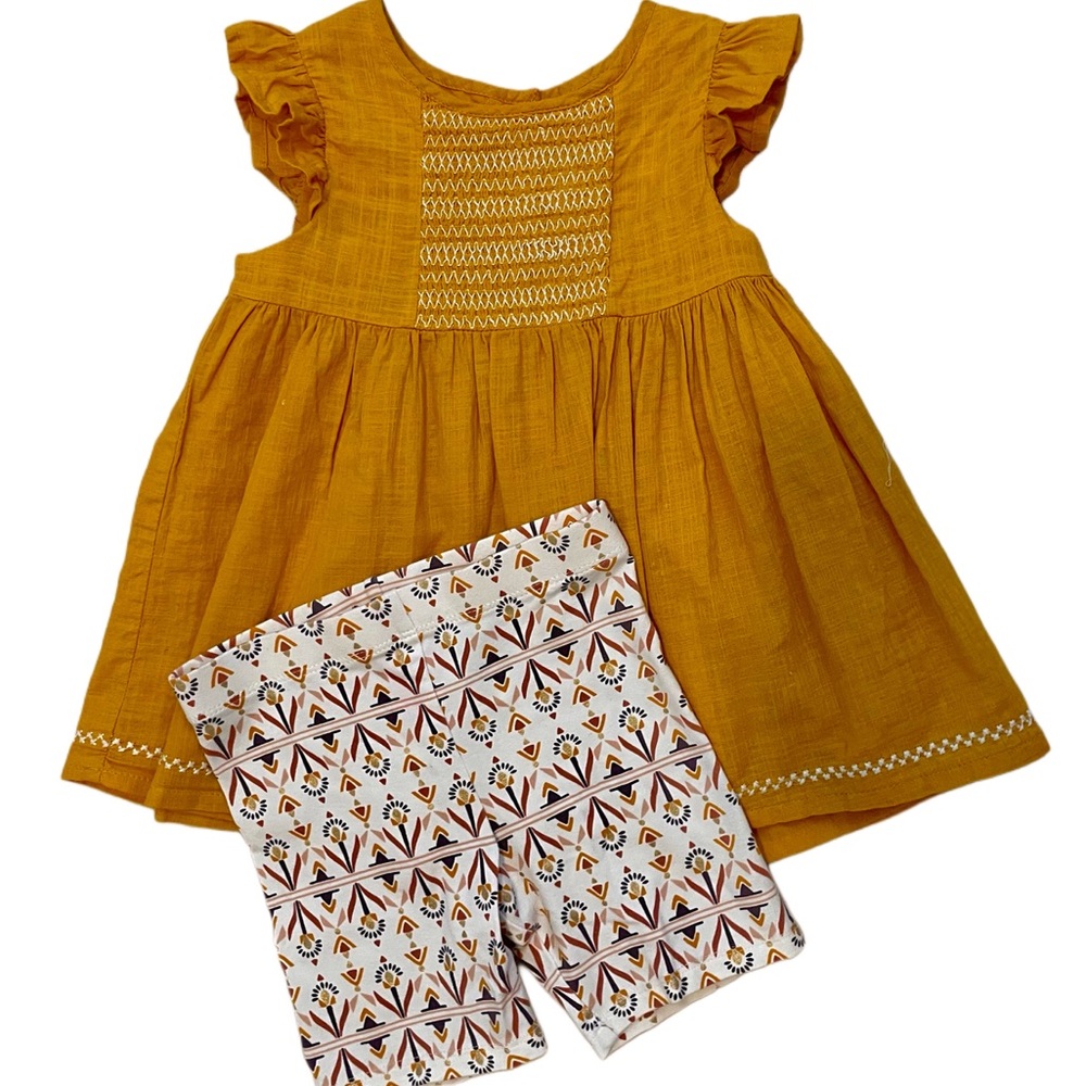 Isaac Mizrahi Toddler Girl Top and Shorts Yellow Set Size 3T